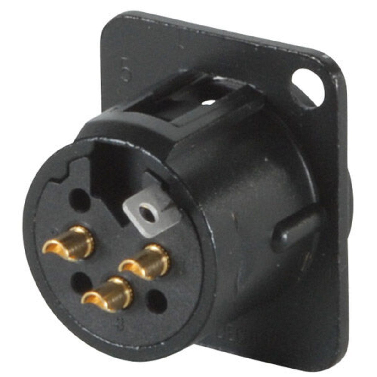 Neutrik NC3MDLB1 "D" Series Panel Mount XLR Connector Male Black